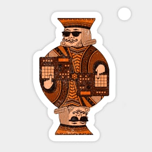 Funny musician beatmaker for music producer Sticker